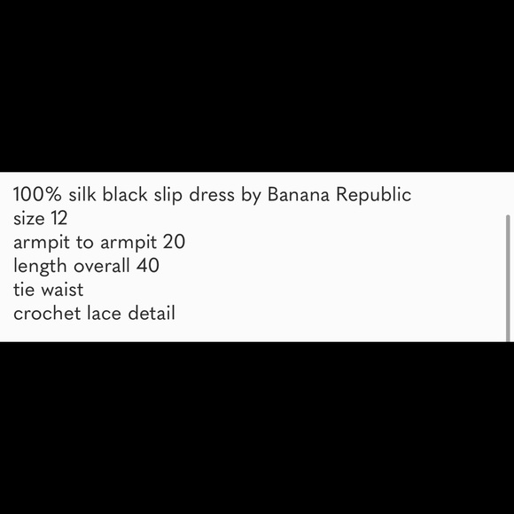 100% silk black slip dress by Banana Republic - Picture 8 of 8